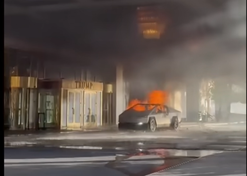 Tesla Explode Tesla Cybertruck explodes outside Trump Las Vegas hotel, killing driver