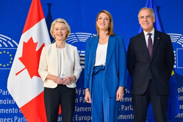 Von der Leyen Pitches Canada as First “Associate Member” of EU, Unveils Security and AI Plans